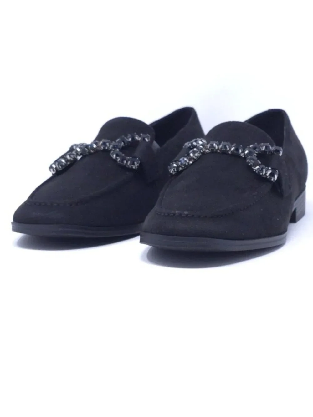 Nine West-Almond Toe Slip-On Dress Loafers Black 8.5M